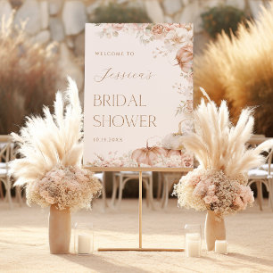 Fall In Love Boho Bridal Shower Welcome Sign