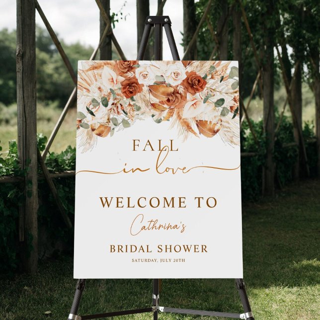 Fall In love Boho-Chic Bridal Shower Welcome Sign (Creator Uploaded)