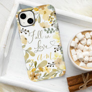 Fall In Love Boho Floral Autumn Chic Initials Case-mate Iphone 14 Plus Case at Zazzle