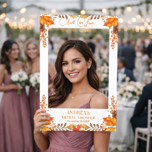 Fall in Love Boho Floral Bridal Shower Selfie Frame