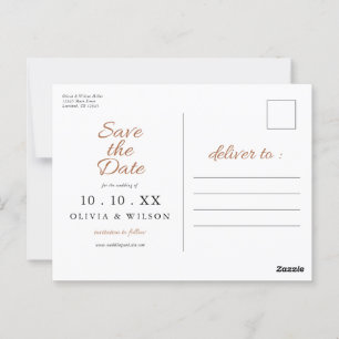 Fall in love   Boho Flowers Photo Save the Date Postcard