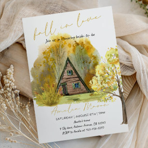 Fall in Love Bridal Shower - Autumn Bride Shower Invitation