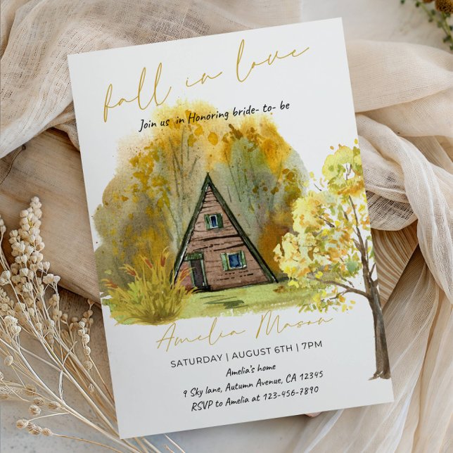 Fall in Love Bridal Shower - Autumn Bride Shower  Invitation (Creator Uploaded)