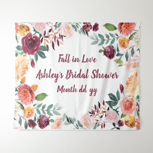 Fall in Love Bridal Shower Backdrop Autumn Party