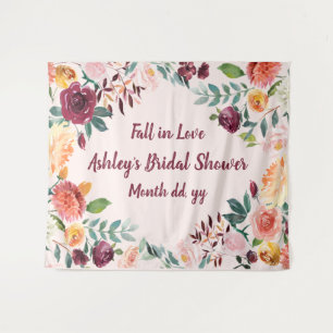 Fall in Love Bridal Shower Backdrop Engagement