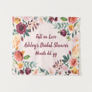 Fall in Love Bridal Shower Backdrop Engagement