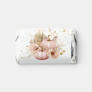 Fall in Love Bridal Shower Boho Flowers Pumpkin Hershey's Miniatures