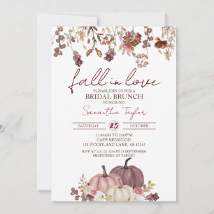 Fall in Love, Bridal Shower, Bride-to-be Invitation