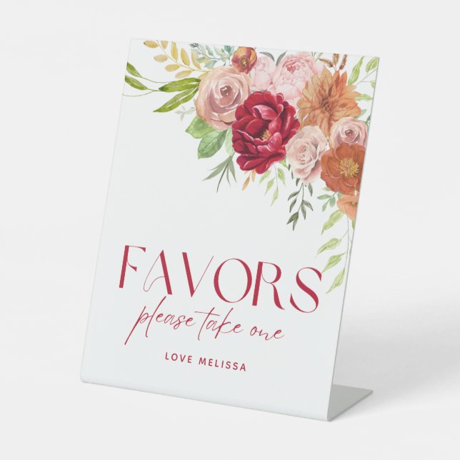 Fall in Love Bridal Shower Favors Signs (Front)