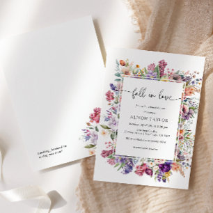 Fall In Love Bridal Shower Floral Spring Garden Invitation