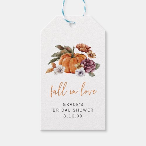 Fall In Love Bridal Shower Gift Tags