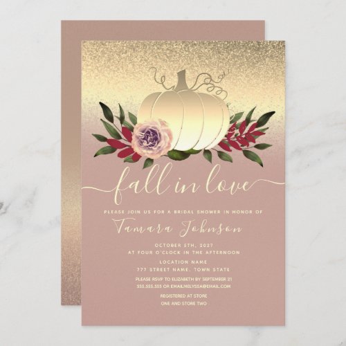 Fall in Love Bridal Shower Invitation