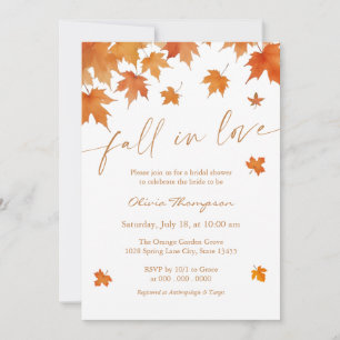 Fall In Love Bridal Shower Invitation