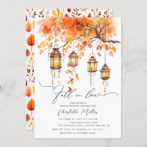 Fall In Love Bridal Shower Invitation