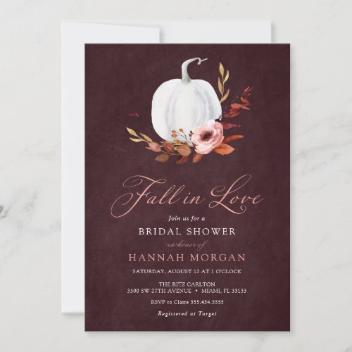 Fall in Love Bridal Shower invitation