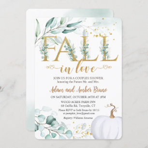 Fall In Love Bridal Shower Invitation