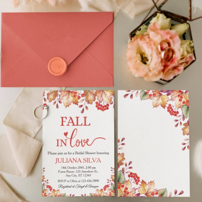 Fall in love Bridal Shower Invitation (Creator Uploaded)