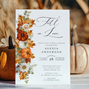 Fall In Love Bridal Shower Invitation