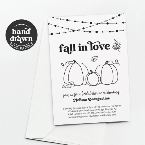 Fall in Love Bridal Shower Invitation