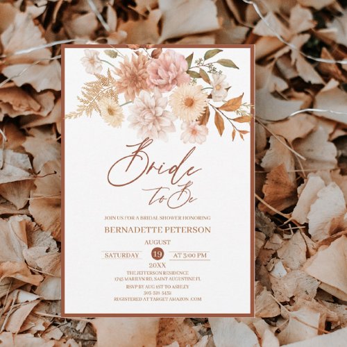 Fall in love Bridal Shower Invitation