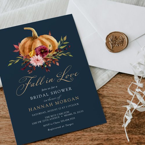 Fall in Love Bridal Shower invitation