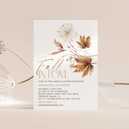 Fall in Love Bridal Shower Invitation