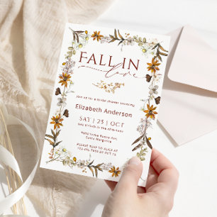 Fall In Love Bridal Shower Invitation