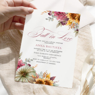 Fall In Love Bridal Shower  Invitation