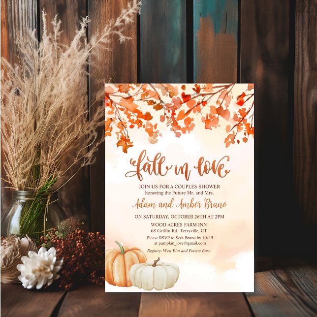 Fall In Love Bridal Shower Invitation (Creator Uploaded)
