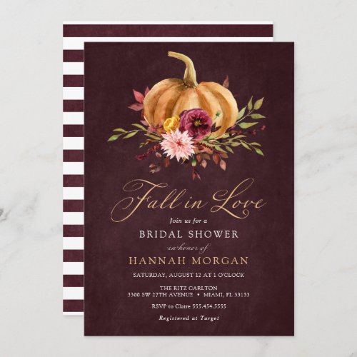 Fall in Love Bridal Shower invitation