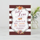 Fall in Love Bridal Shower Invitation Card (Standing Front)