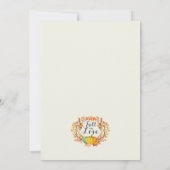 Fall in Love Bridal Shower Invitation Card (Back)
