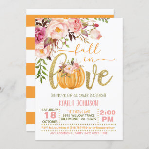 Fall in Love Bridal Shower Invitation - OS