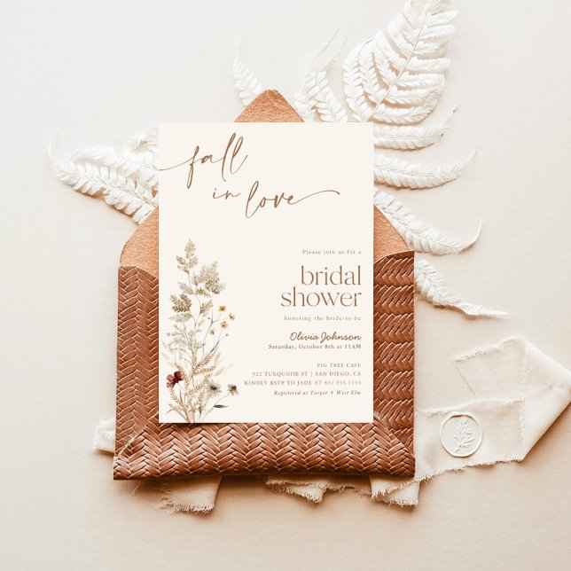 Fall in Love Bridal Shower Invite, Wildflower  Invitation (Creator Uploaded)