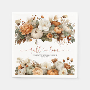 Fall In Love Bridal Shower Napkins