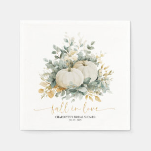 Fall In Love Bridal Shower Napkins