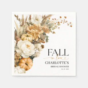 Fall In Love Bridal Shower Napkins