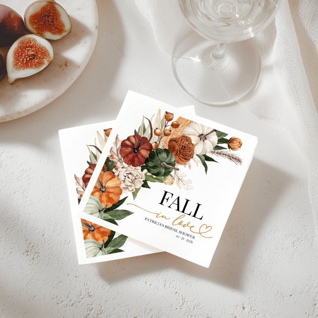 Fall In Love Bridal Shower  Napkins (Creator Uploaded)