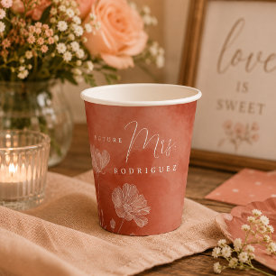 Fall in Love Bridal Shower Paper Cup – Personalize