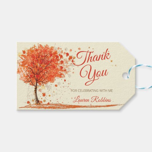 Fall in Love Bridal Shower Party Favor Thank You Gift Tags