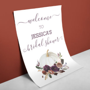 Fall in Love Bridal Shower Pumpkin  Poster