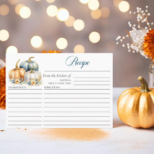 Fall in Love Bridal Shower RECIPE Enclosure  Card