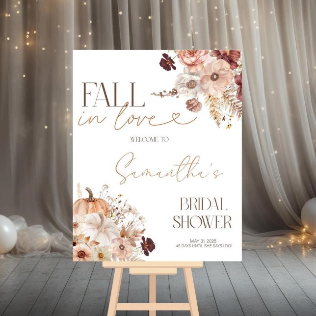 Fall In Love Bridal Shower Sign Fall in Love Brida (Creator Uploaded)