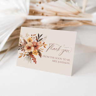 Fall In Love Bridal Shower Thank You Card