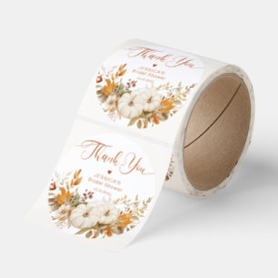 Fall in love bridal shower thank you classic round sticker