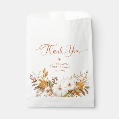 Fall in love bridal shower thank you favor bag