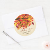 Fall in Love Bridal Shower Wedding Sticker Label (Envelope)