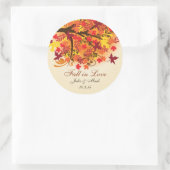 Fall in Love Bridal Shower Wedding Sticker Label (Bag)