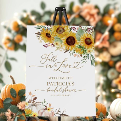 Fall In Love Bridal Shower Welcome  Foam Board