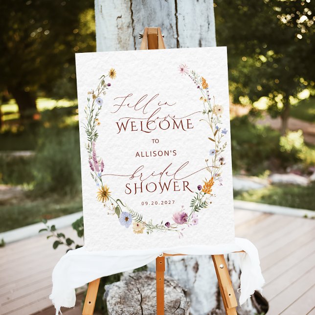 Fall in Love Bridal Shower Welcome  Foam Board (Creator Uploaded)